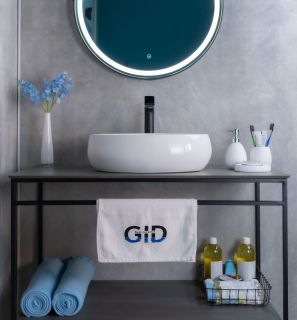 Раковина Gid N9030b 51115 накладная белая 48x34x15